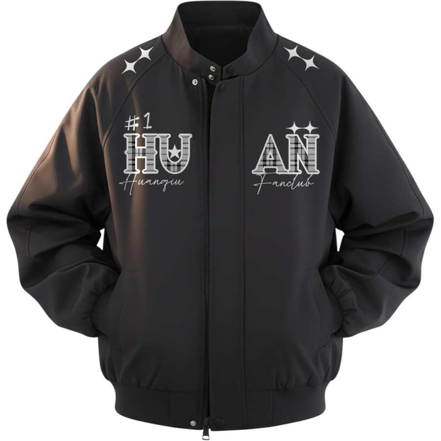 HUANQIU Jackets Unisex Stand Collar Thickened