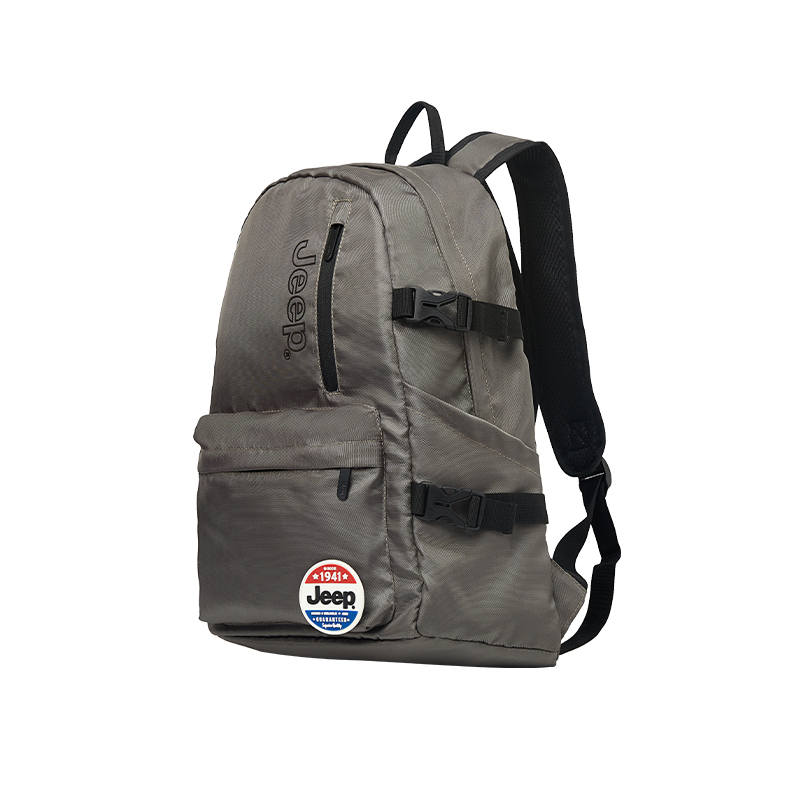 Jeep Jeep Polyester Backpack Regular Unisex Silver Gray/Black
