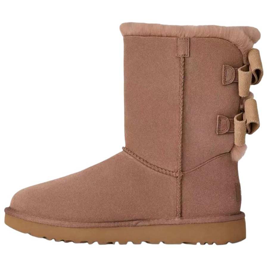 UGG UGG Cow Split Leather Short Snow Boots Women's Light Acorn Brown