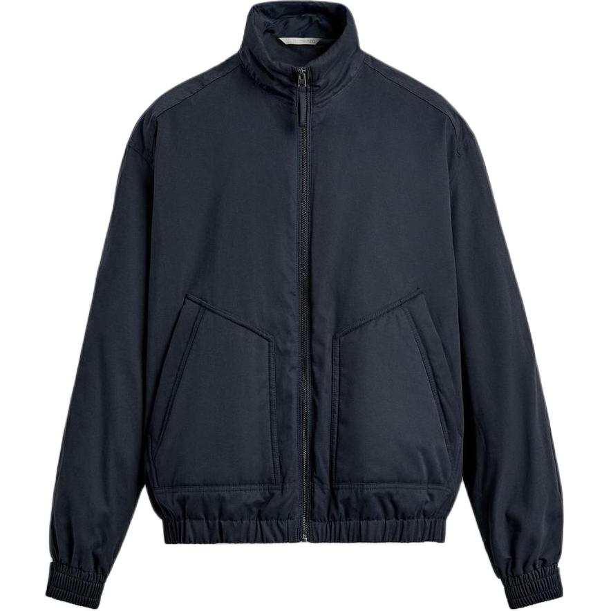 ZARA Puffer Jackets Men's Sea Blue Stand Collar Moderate Puffer Jacket