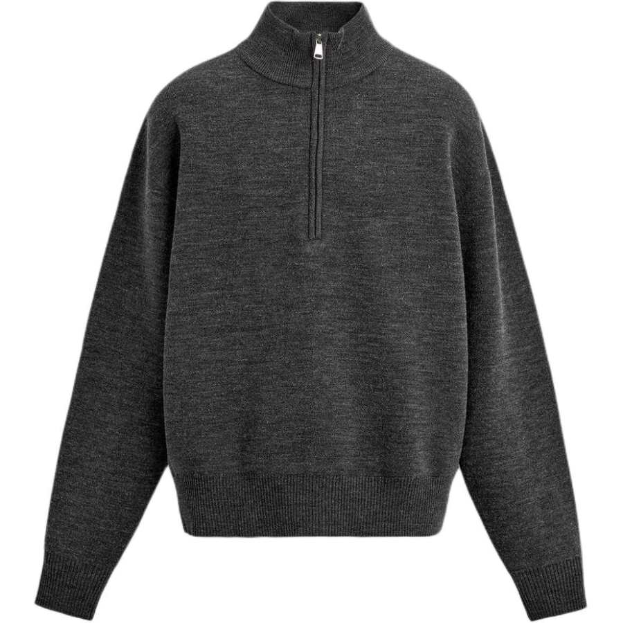 ZARA ZARA Sweaters Men's Dark Gray Stand Collar Moderate
