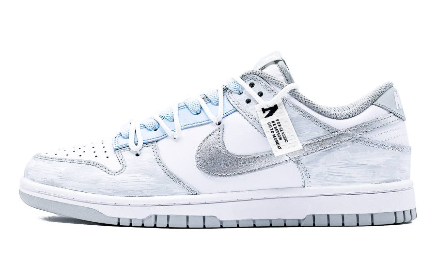 Nike Nike Dunk Cushioning, Wear Resistant Low top Skateboard Shoes Unisex Mist Gray White
