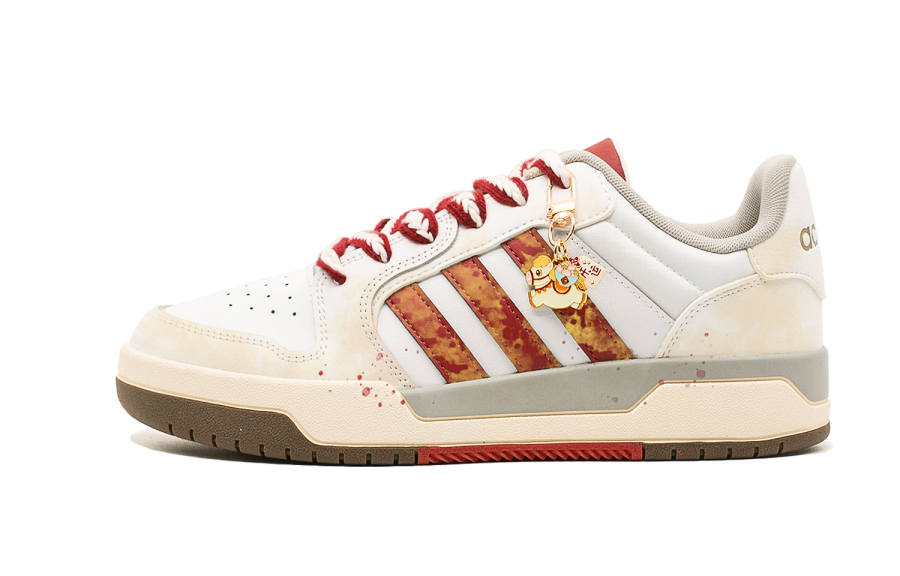 Adidas Neo Entrap CNY Collection Low top Skateboard Shoes Unisex White Red Gold
