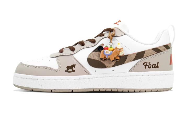 Nike Nike Court Borough DEER Carousel Leather Slip Resistant Abrasion Resistant Slip Resistant Abrasion Resistant Low top