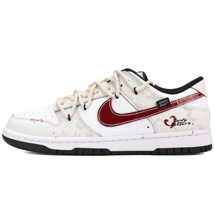 Nike Nike Dunk Heartbeat Overclocked Abrasion Resistant Abrasion Resistant Low top Skateboard Shoes Men's Ecru