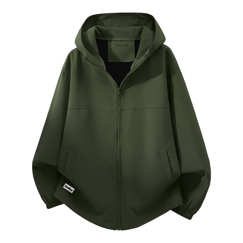 Tonlion Jackets Unisex Hooded Moderate