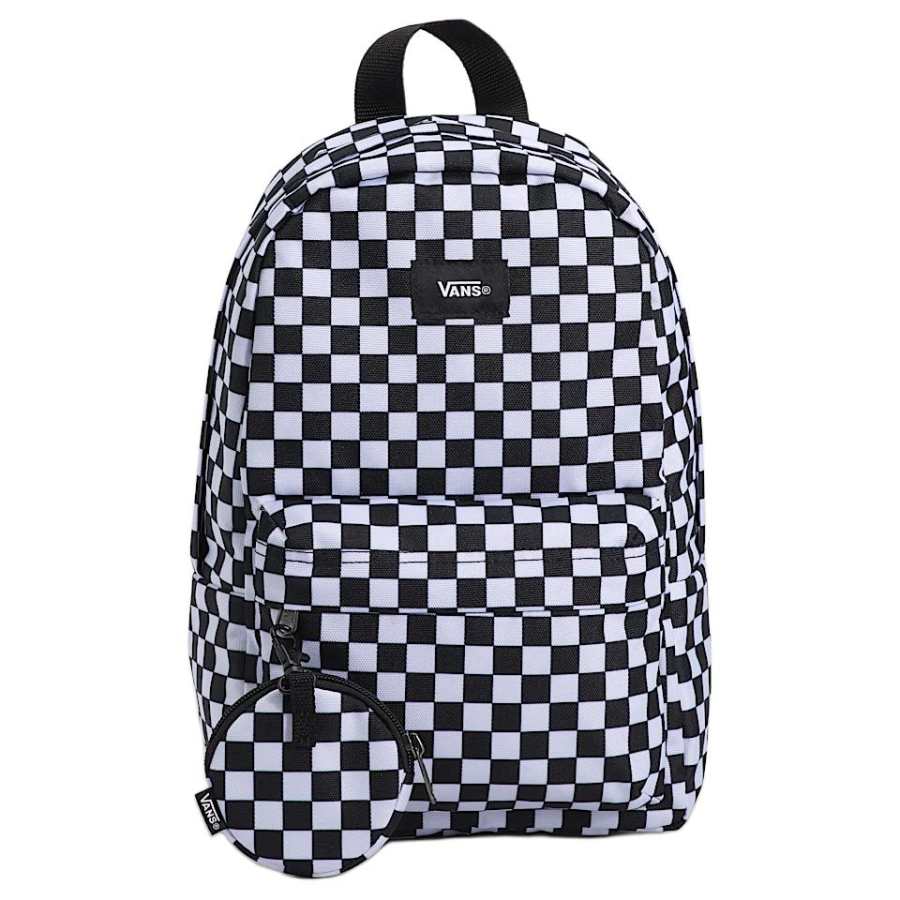 Vans Vans Old Skool Polyester Backpack Mini Unisex Black White Checkerboard