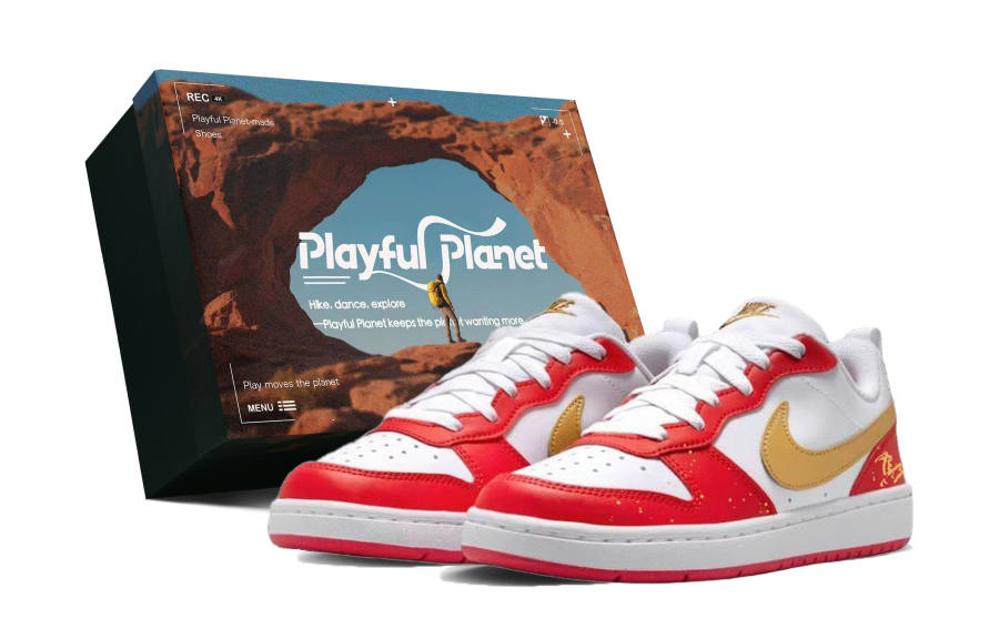 Nike Nike Court Borough Golden Horse Blessing Box Included Synthetic Leather Abrasion Resistant Abrasion Resistant Low top