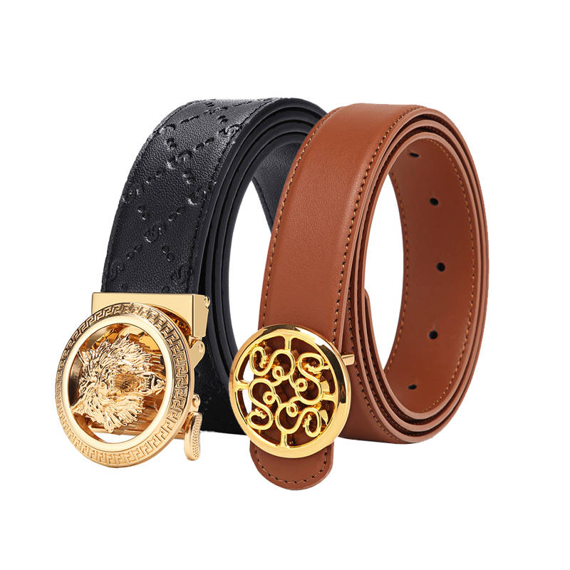 SEPTWOLVES SEPTWOLVES Alloy Split Cow Leather Belts Unisex 2.9/3.5cm