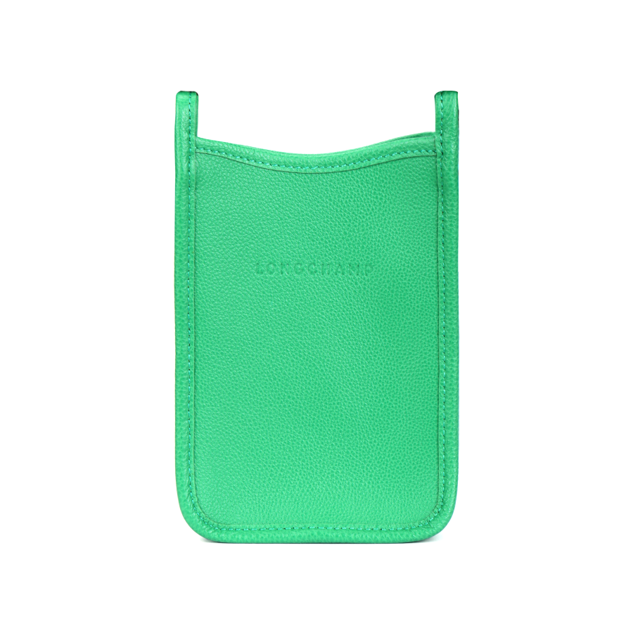 LONGCHAMP Le Foulonné Cow Leather Shoulder Bag, Crossbody Bag Women's Green
