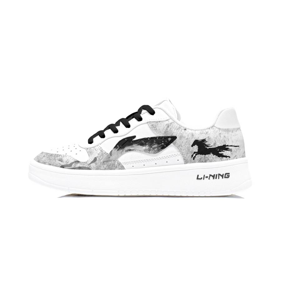 Li-Ning Li Ning Floating Boat Low top Skateboard Shoes Unisex Black White Gray
