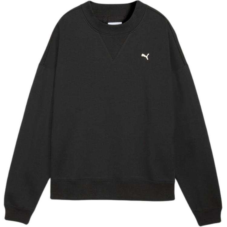 PUMA Select ESSENTIALS Fleece Lined Loose Fit Crew Neck Pullover Sweatshirt Women's