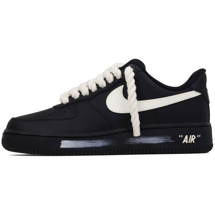 Nike Nike Air Force 1 Abrasion Resistant Low top Skateboard Shoes Unisex Black White