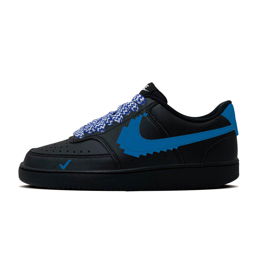 Nike Nike Court Vision 1 Blue Tooth Synthetic Leather Abrasion Resistant Abrasion Resistant Low top Skateboard Shoes Men's