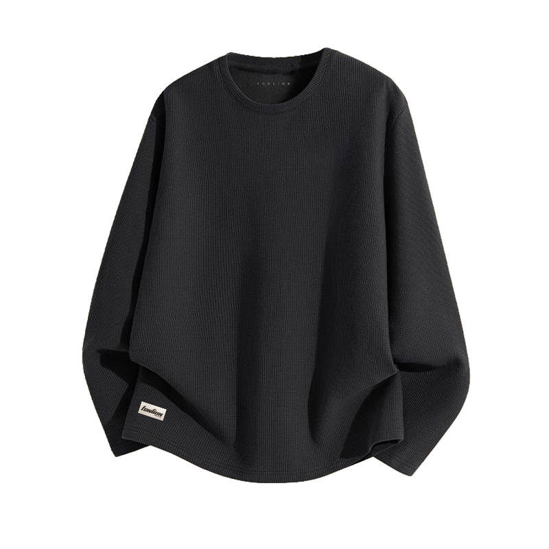 Tonlion T Shirts Unisex Crew Neck Thickened And Fleece Lined Straight Fit
