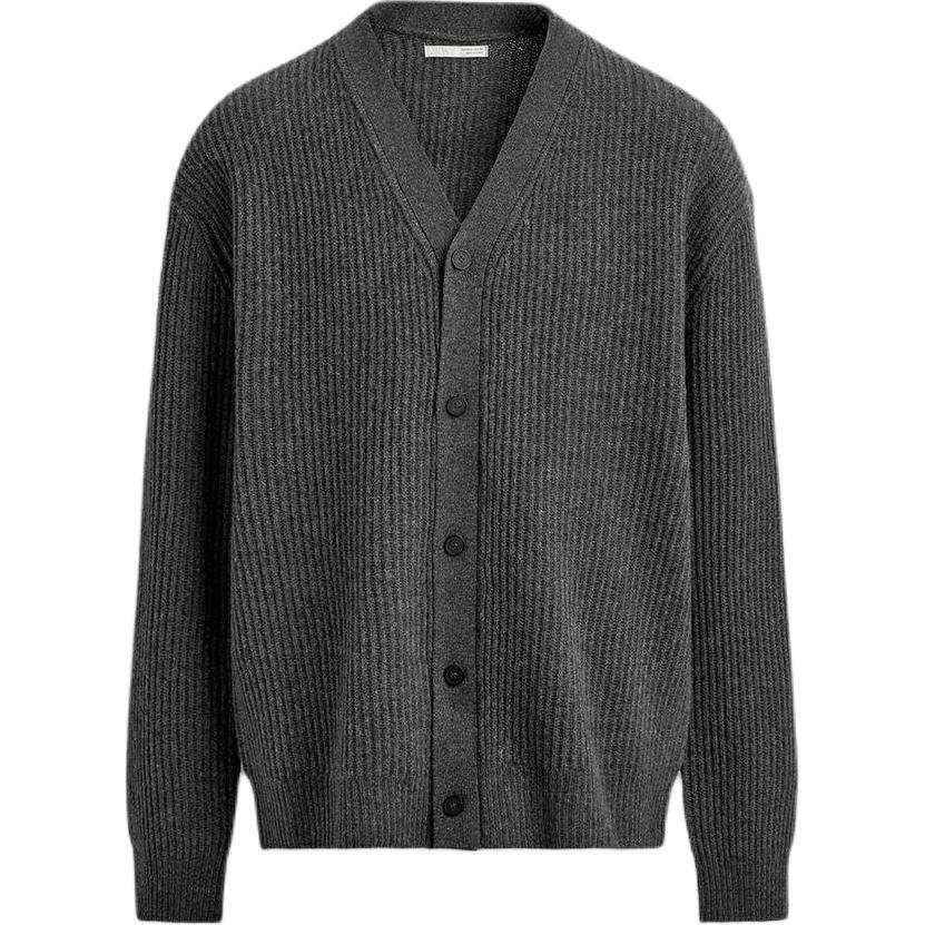 ZARA Sweaters Men's Gray V Neck Moderate Cardigan