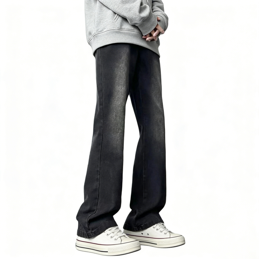 MUSCLETECH Jeans Unisex Thickened And Fleece Lined Straight Fit Pants