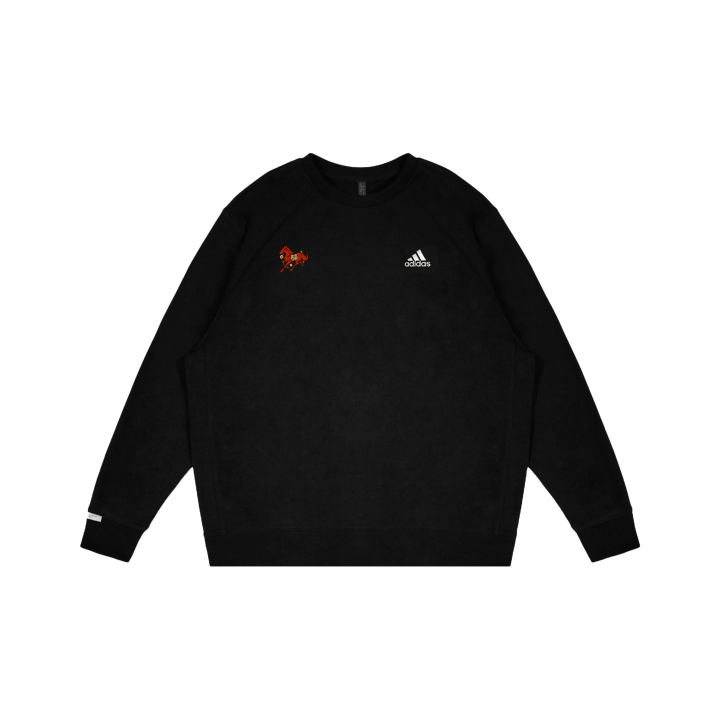 Adidas Adidas LABEL Sweatshirts Unisex Black Crew Neck Moderate