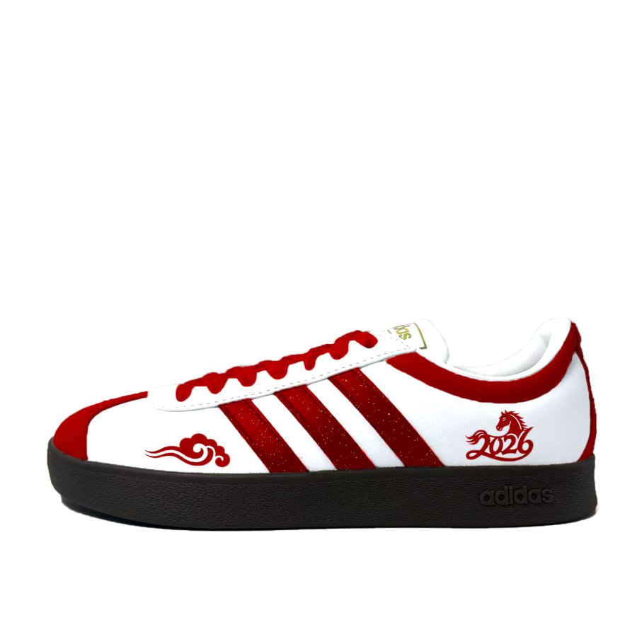 Adidas Adidas Vl Court Classic Rui Ma Tāo Yun Synthetic Leather, Split Cow Leather Slip Resistant Abrasion Resistant Low top