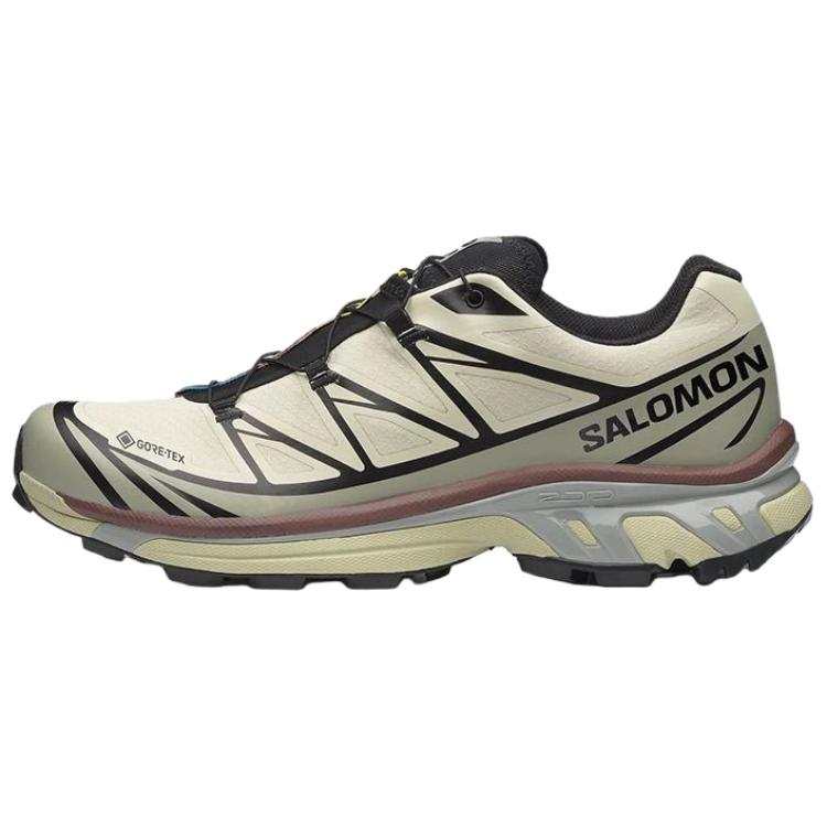 SALOMON XT 6 Waterproof And Breathable Low top Outdoor Shoes Unisex Beige Green