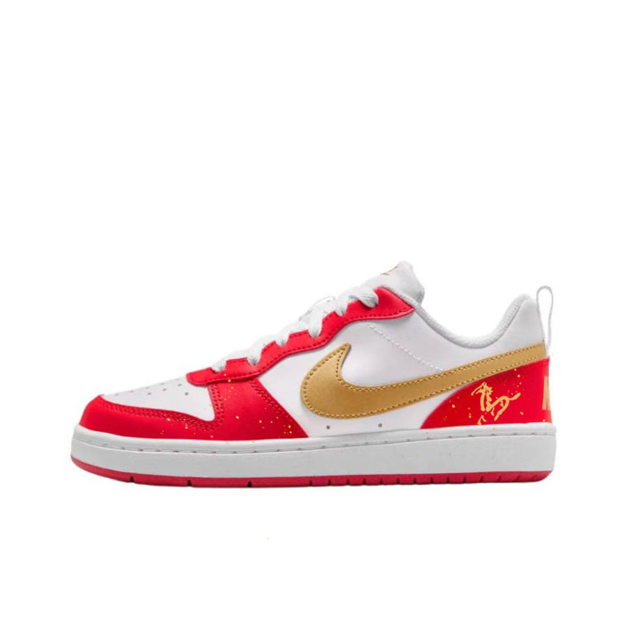 Nike Nike Court Borough Golden Horse Brings Fortune Synthetic Leather Abrasion Resistant Abrasion Resistant Low top