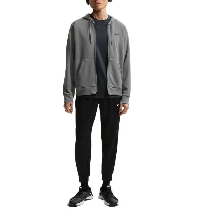 Nike Nike Dri Fit Sweatshirts Men's Smoke Gray/Black Hooded Moderate