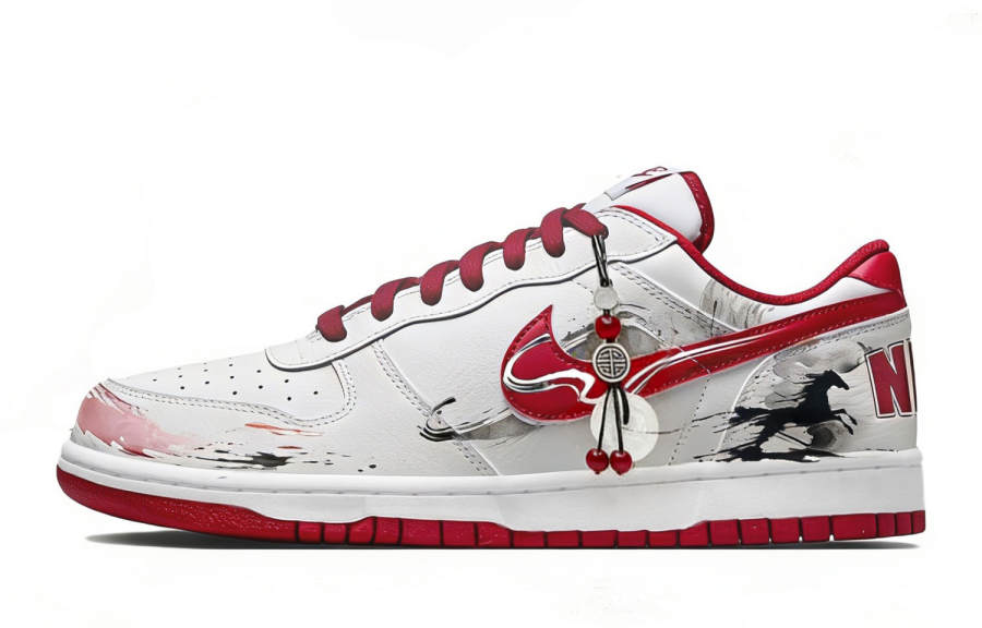Nike Nike Big Fairyland, Danju Stunning Low top Skateboard Shoes Men's Red White