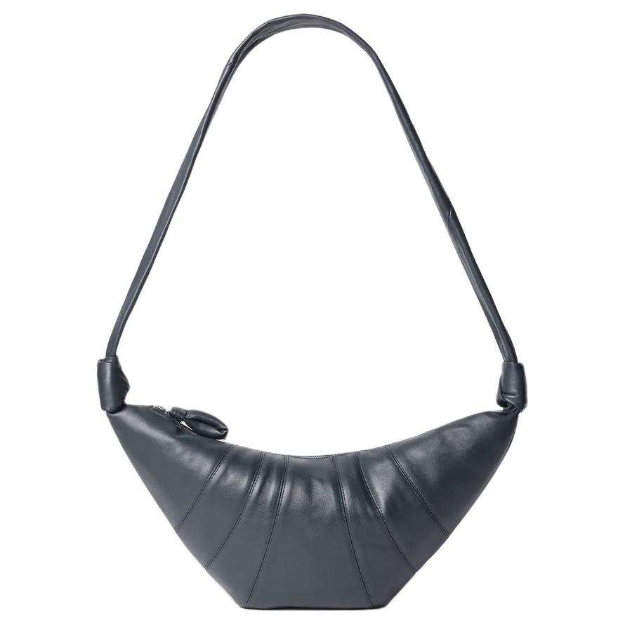 Lemaire Croissant Sheepskin Croissant Bag Shoulder Bag Medium Women's Granite Blue