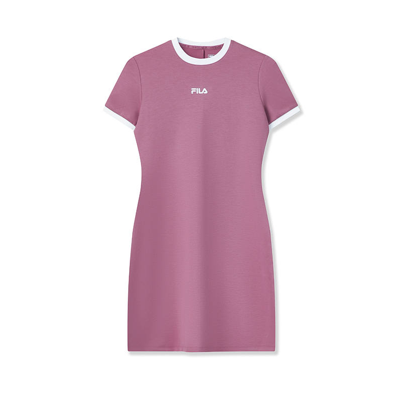 FILA ORIGINALE Short Sleeved Dress With Skirt Women's Brick Burgundy