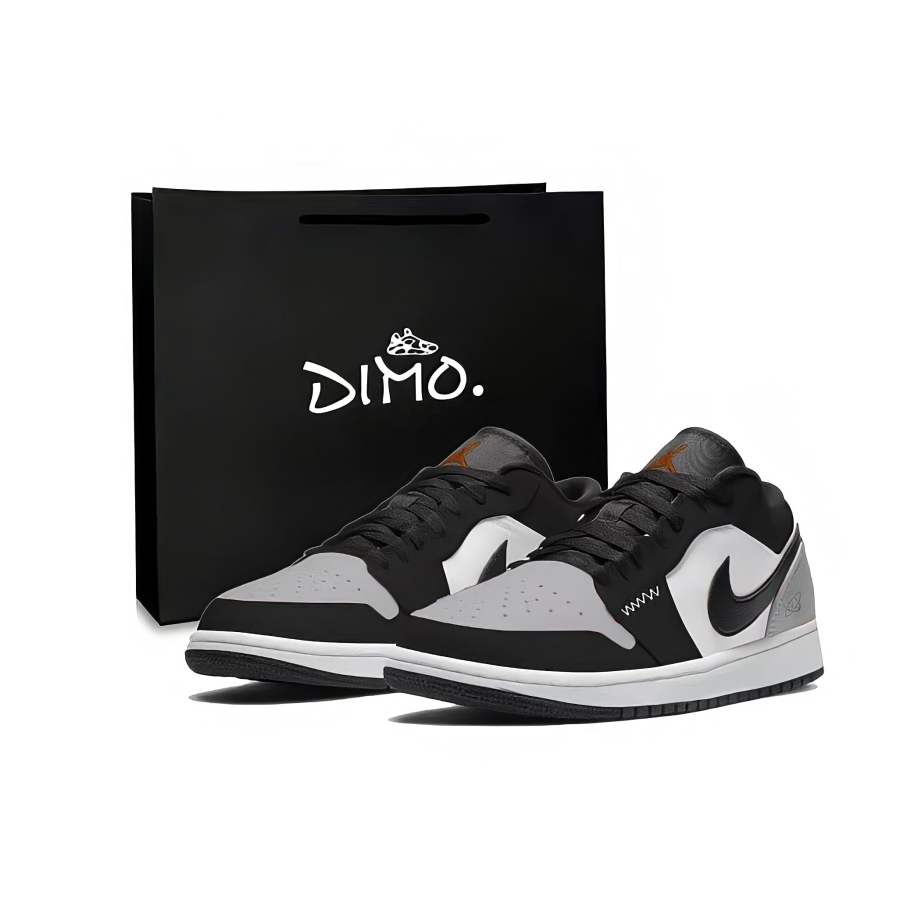 Jordan Jordan Air Jordan 1 Ink Dot, Shadow Gray 'Shadow' Low top Children's Basketball Shoes Black Gray Teenagers