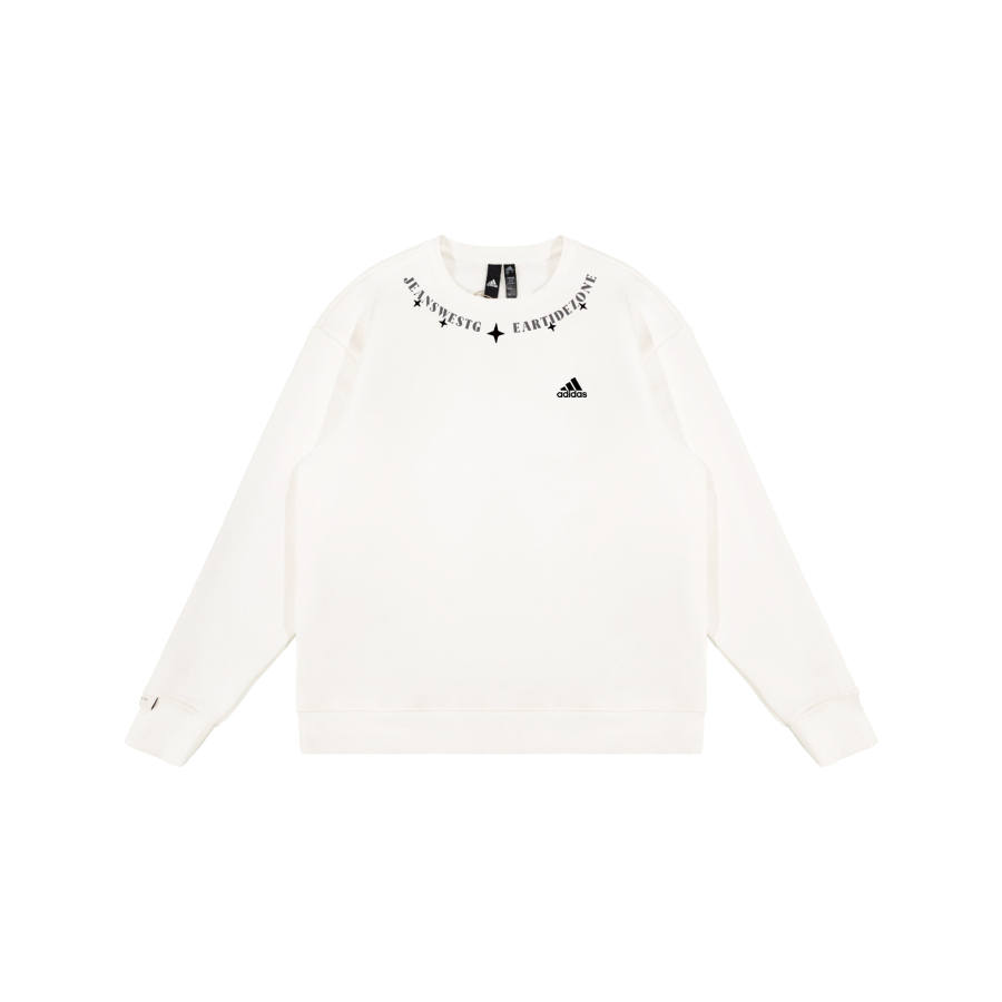 Adidas Adidas LABEL Sweatshirts Unisex White Crew Neck Moderate Regular