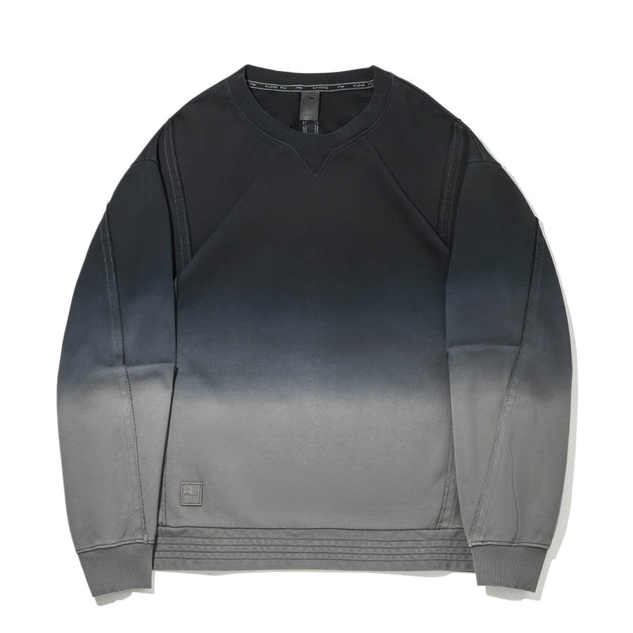 Li-Ning Li Ning Sweatshirts Men's Black/Asphalt Gray Hooded Moderate