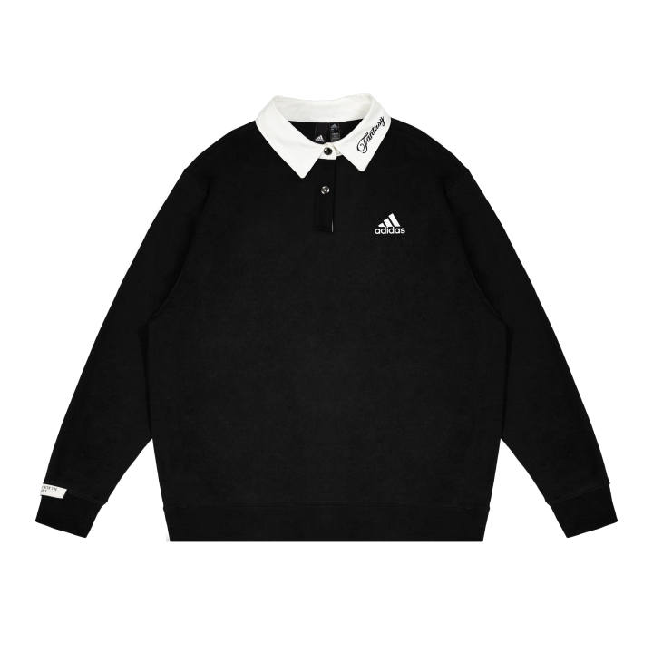 Adidas Adidas Sweatshirts Unisex Black Lapel Moderate Regular
