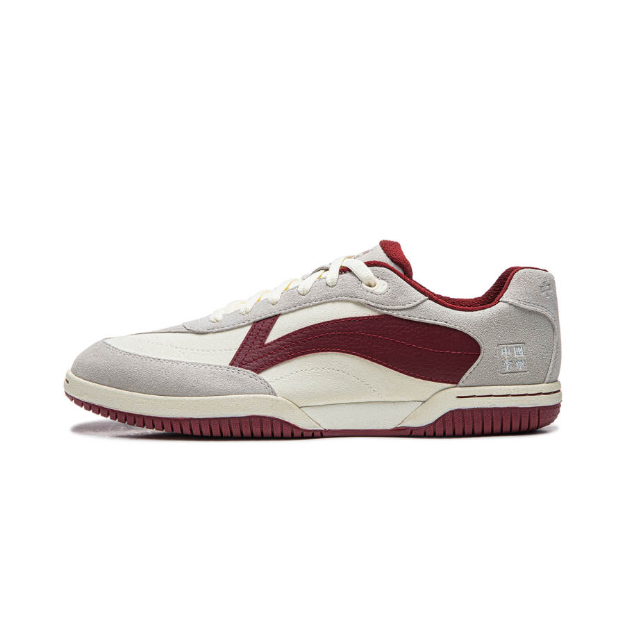 Li-Ning Li Ning Low top Casual Shoes Unisex Gray White Red