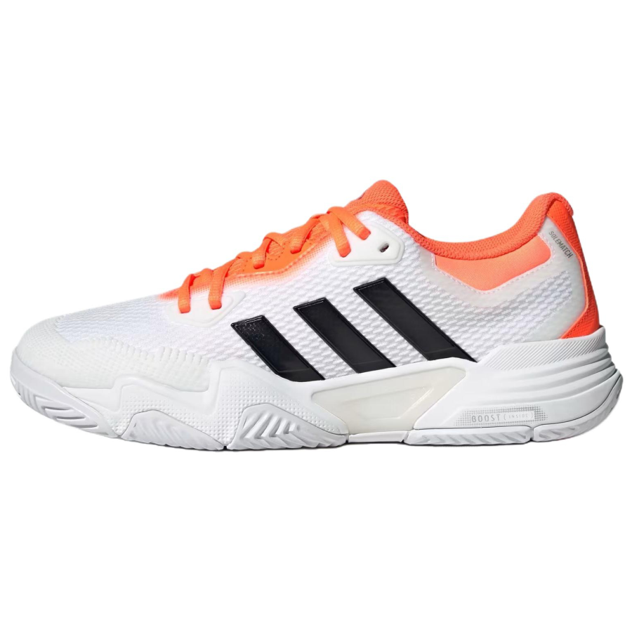 Adidas Adidas SOLEMATCH CONTROL 2 Abrasion Resistant Breathable Support Low top Tennis Shoes Men's White Orange