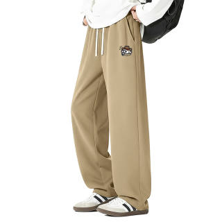 Tonlion Casual Pants Unisex Moderate Straight Fit Pants
