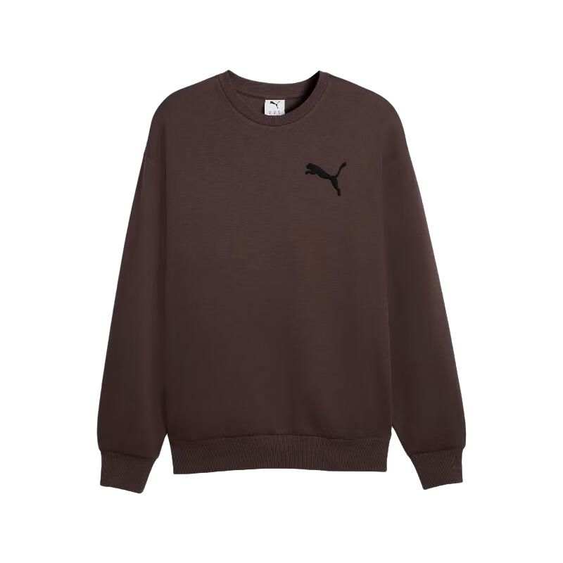PUMA Sweatshirts Men's Brown Crew Neck Moderate