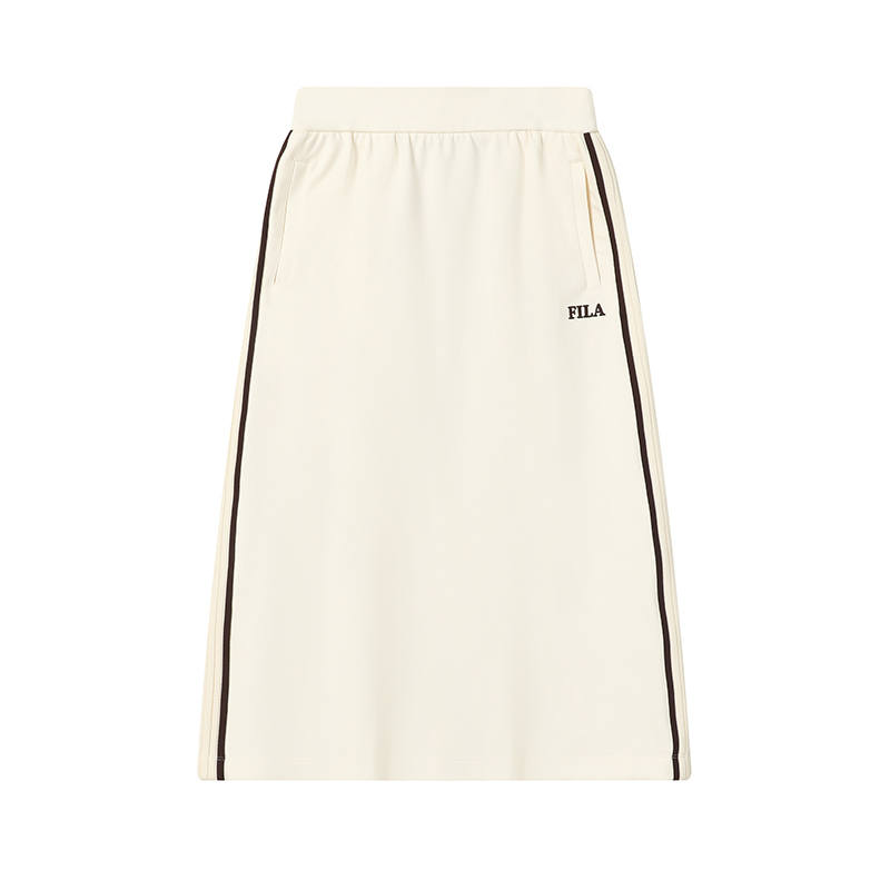 FILA ORIGINALE Casual Long Skirt Women's Albumen White
