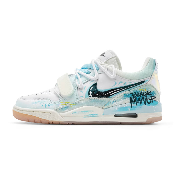 Jordan Jordan Legacy 312 Ice Blue Mambourou PU, Textile, Synthetic Leather Cushioning Breathable Cushioning Breathable Low top