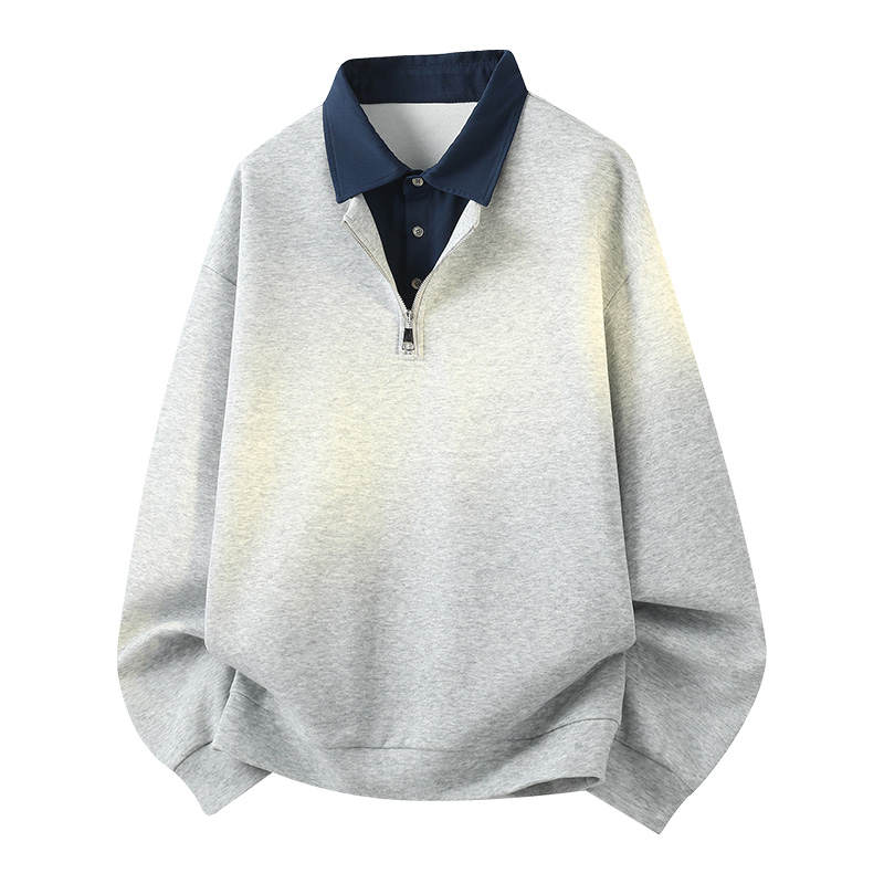 X1617 Sweatshirts Unisex Lapel Moderate