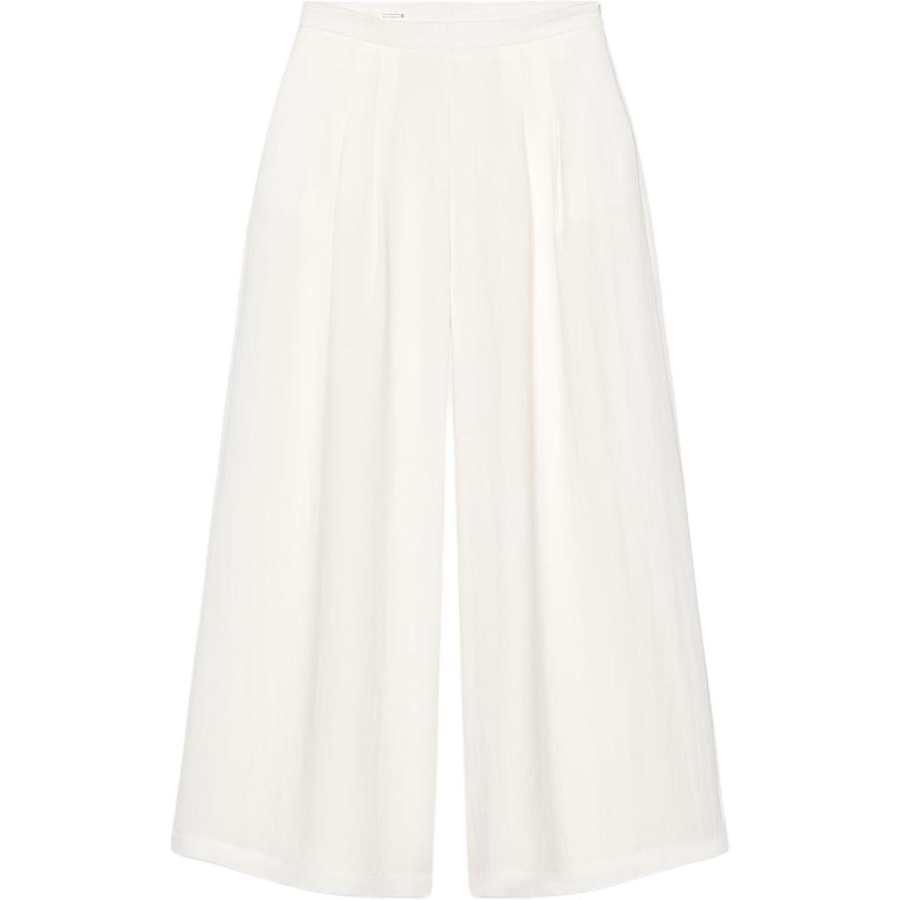 ZARA Casual Pants Women's Yellow/White Moderate Wide Leg Pants