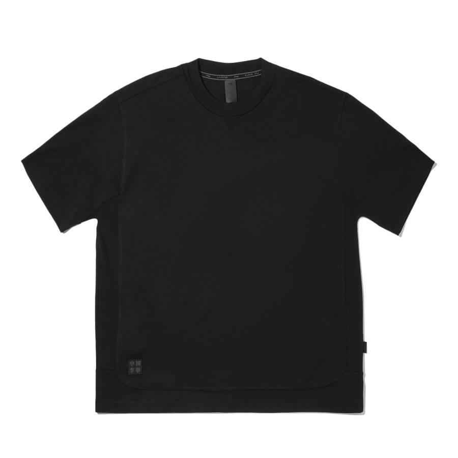 Li-Ning Li Ning T Shirts Men's Black Crew Neck
