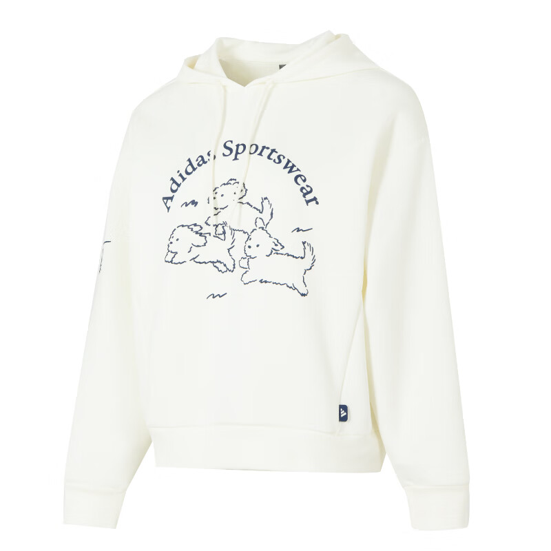 Adidas Adidas Sweatshirts Women's Ecru Hooded Moderate Regular