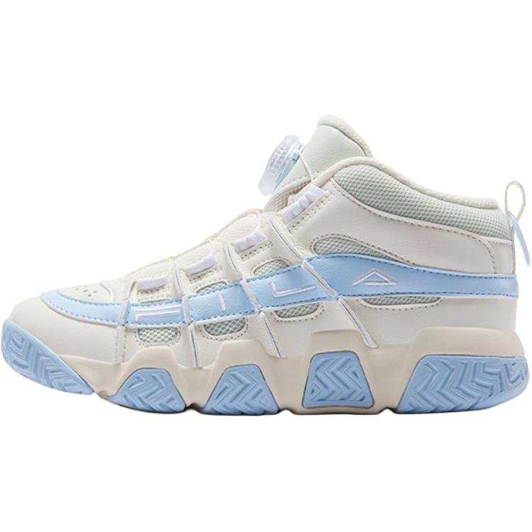 FILA KIDS Classic Culture High top Children's Basketball Shoes Beige Blue Kids'