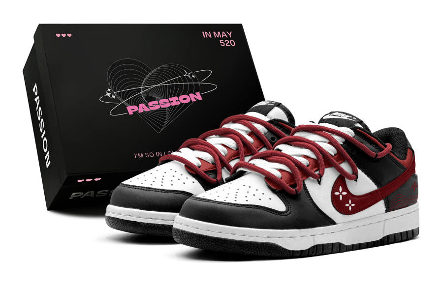 Nike Nike Dunk New Year Blessing, Couple's, Auspicious Red Ink CNY China Year, Horse Year, Versatile Fashion Low top
