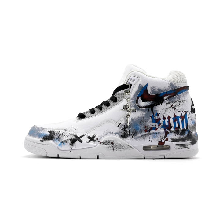 Nike Nike Flight Legacy Pale Blue Ink Edge Coverage Support Height Increasing High top Vintage Basketball Shoes Men's