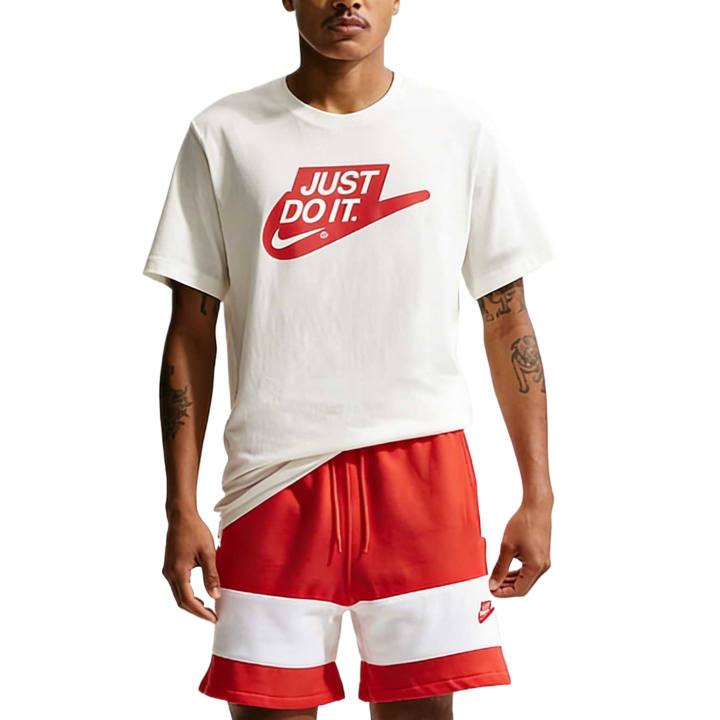Nike Nike Sportswear T Shirts Men's Sail White Crew Neck Moderate