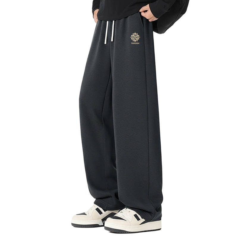 Tonlion Casual Pants Unisex Moderate Straight Fit Pants
