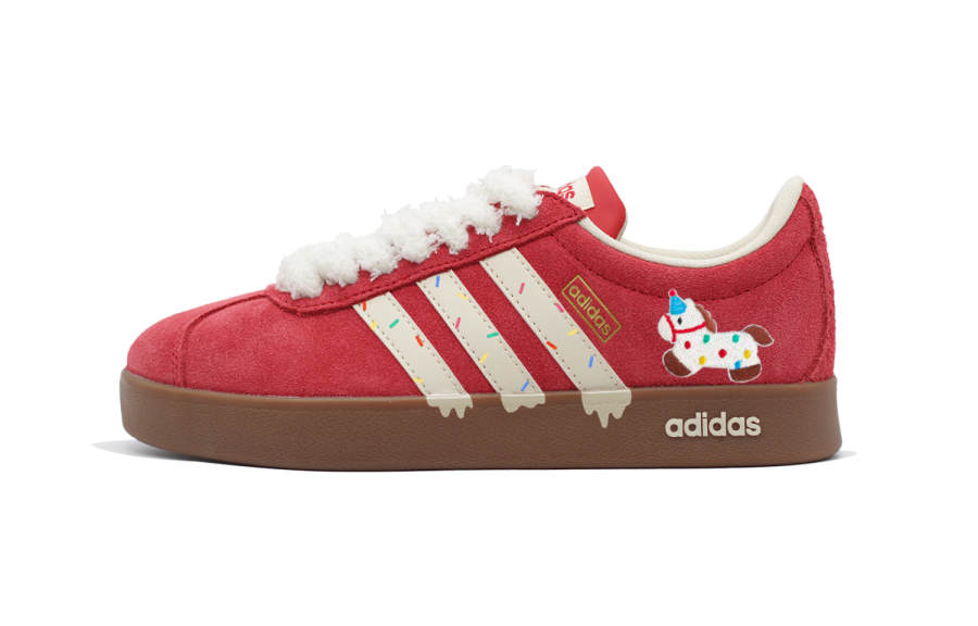 Adidas Adidas Vl Court Classic Pony Ice Cream Low top Skateboard Shoes Unisex Brier Red