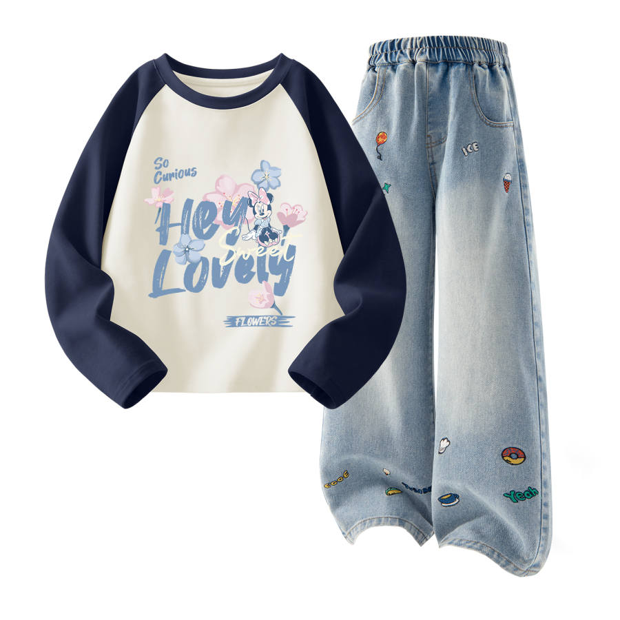 Disney Kids Casual Sportswear Crew Neck Moderate